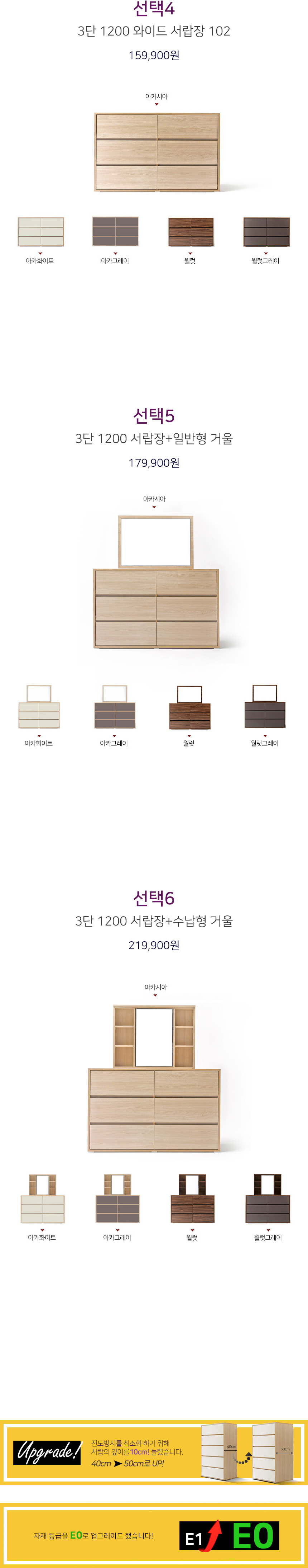 초대형 광폭 5단 1000 와이드 서랍장 102 상세 이미지 2