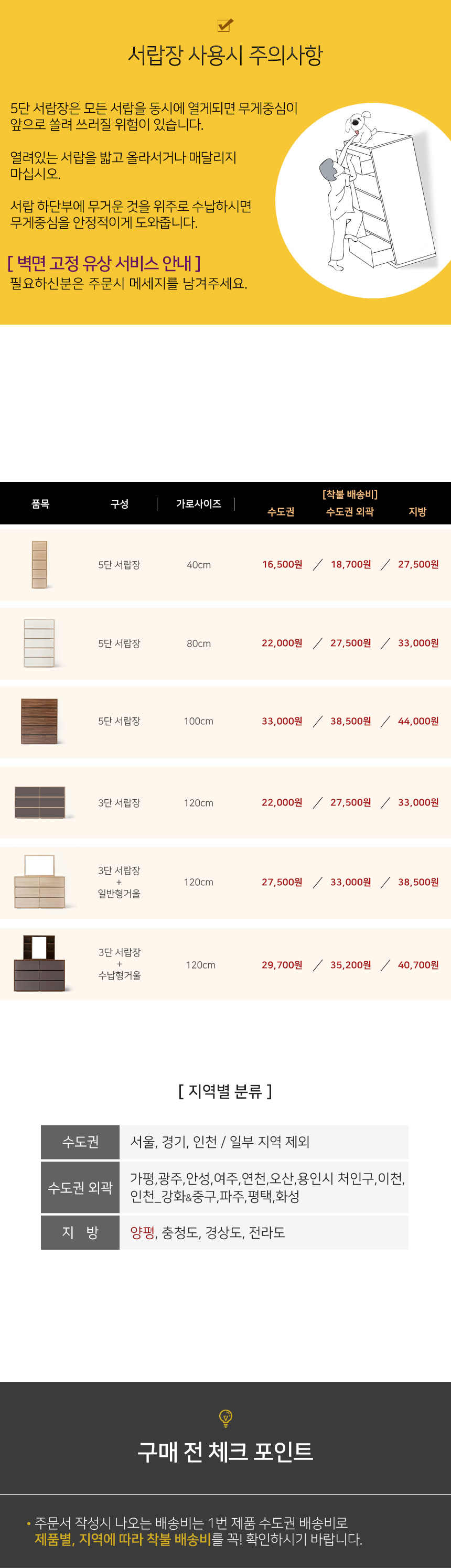 5단 400 틈새 서랍장 102 상세 이미지 11